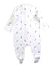 A White Onesies from The Little White Company in size 0-3M for neutral. (Back View)