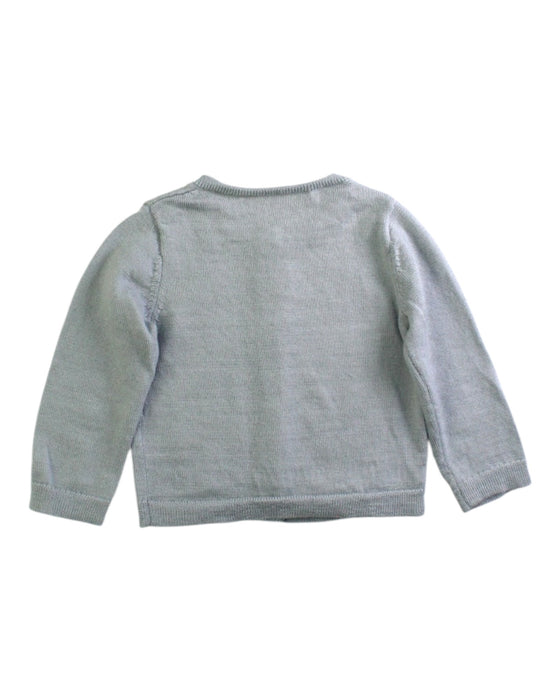 A Grey Cardigans from Bonpoint in size 6-12M for girl. (Back View)