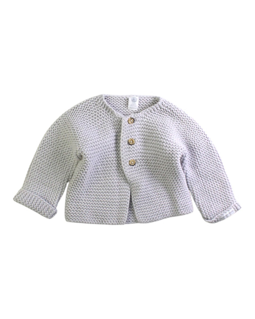 A Grey Cardigans from Petit Bateau in size 0-3M for neutral. (Front View)