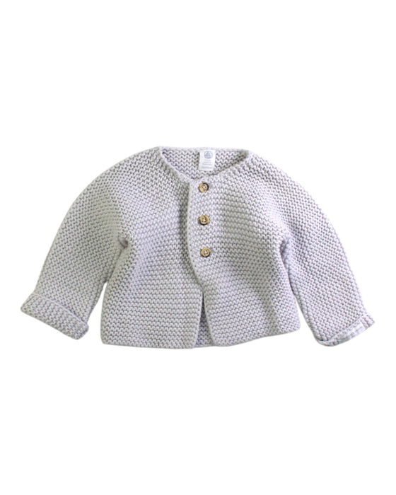 A Grey Cardigans from Petit Bateau in size 0-3M for neutral. (Front View)