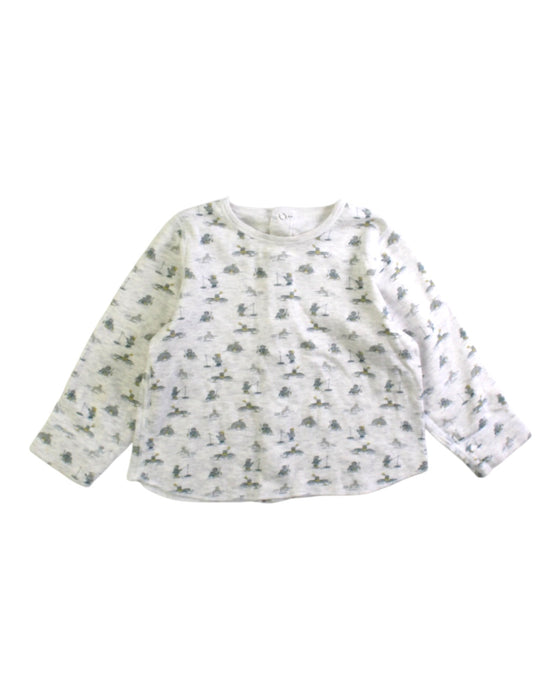 A White Long Sleeve Tops from Petit Bateau in size 12-18M for boy. (Front View)