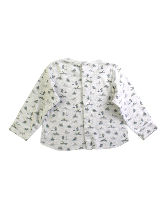 A White Long Sleeve Tops from Petit Bateau in size 12-18M for boy. (Back View)