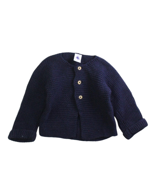 A Navy Cardigans from Petit Bateau in size 6-12M for neutral. (Front View)