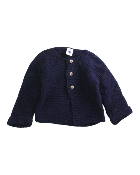 A Navy Cardigans from Petit Bateau in size 6-12M for neutral. (Front View)