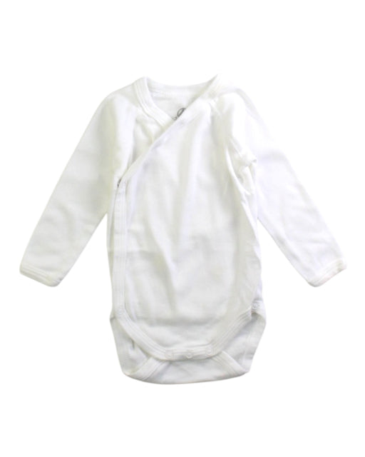 A White Long Sleeve Bodysuits from Petit Bateau in size 0-3M for neutral. (Front View)