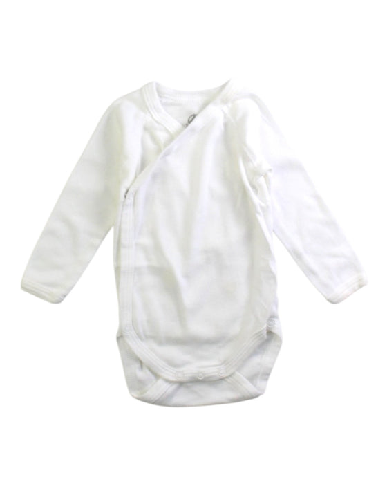 A White Long Sleeve Bodysuits from Petit Bateau in size 0-3M for neutral. (Front View)