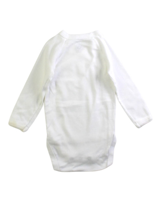 A White Long Sleeve Bodysuits from Petit Bateau in size 0-3M for neutral. (Back View)