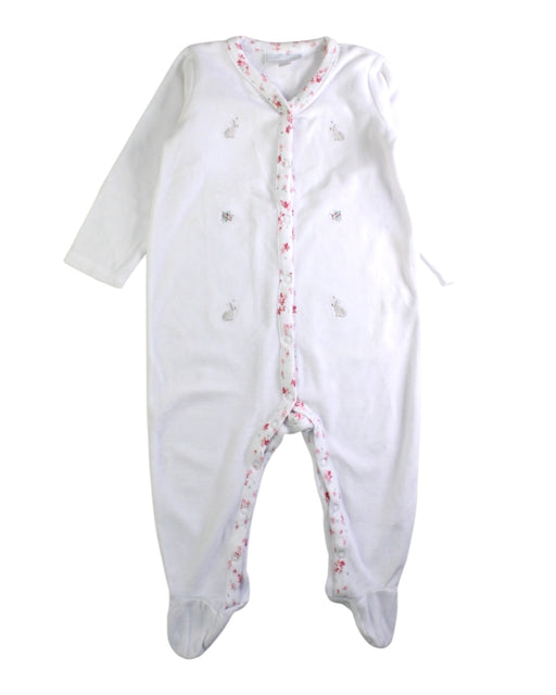 A White Onesies from The Little White Company in size 12-18M for girl. (Front View)