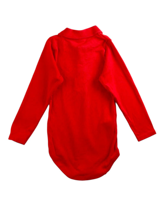 A Red Long Sleeve Bodysuits from Petit Bateau in size 18-24M for boy. (Back View)