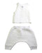 A White Pants Sets from Petit Bateau in size 0-3M for neutral. (Back View)