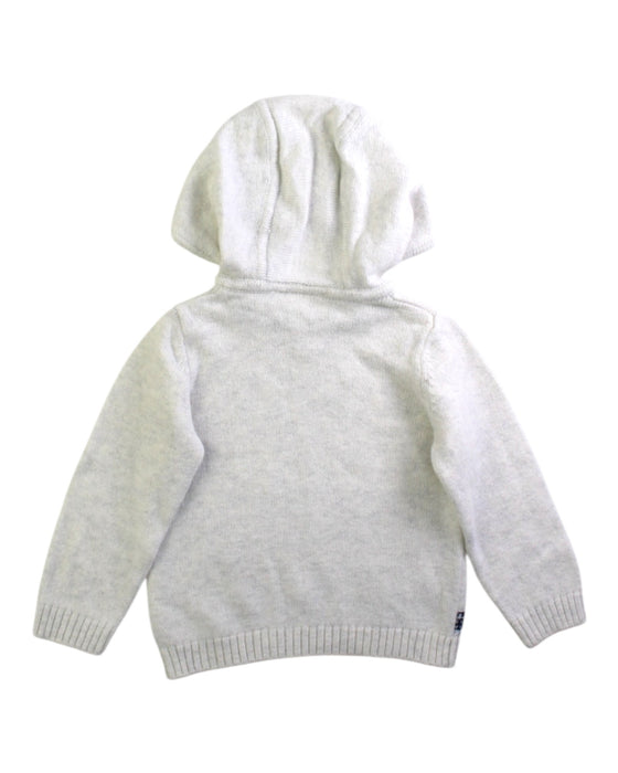 A Ivory Hooded Sweatshirts from The Little White Company in size 6-12M for boy. (Back View)