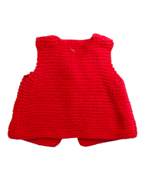 A Red Vests from Seed in size 0-3M for girl. (Back View)