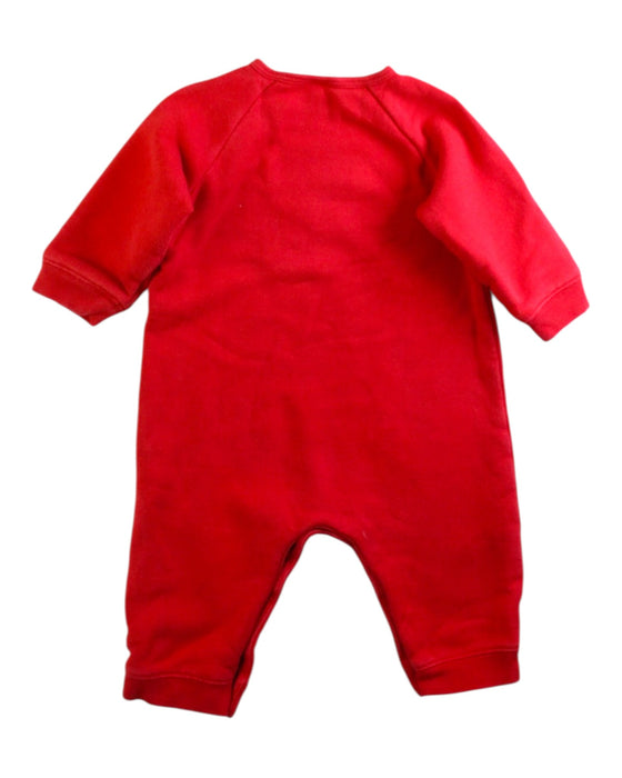 A Red Long Sleeve Rompers from Petit Bateau in size 3-6M for boy. (Back View)