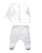 A White Pants Sets from Jacadi in size 3-6M for boy. (Back View)