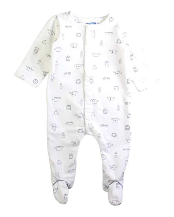 A White Onesies from Jacadi in size 3-6M for neutral. (Front View)