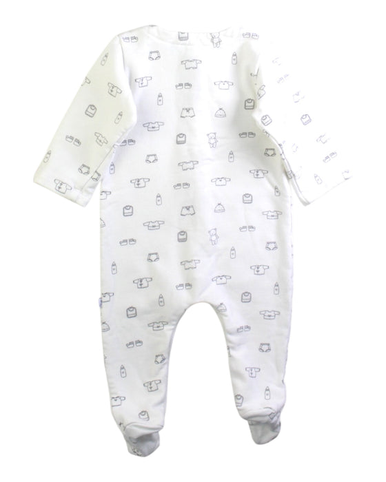 A White Onesies from Jacadi in size 3-6M for neutral. (Back View)
