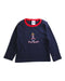 A Navy Long Sleeve T Shirts from Petit Bateau in size 12-18M for boy. (Front View)