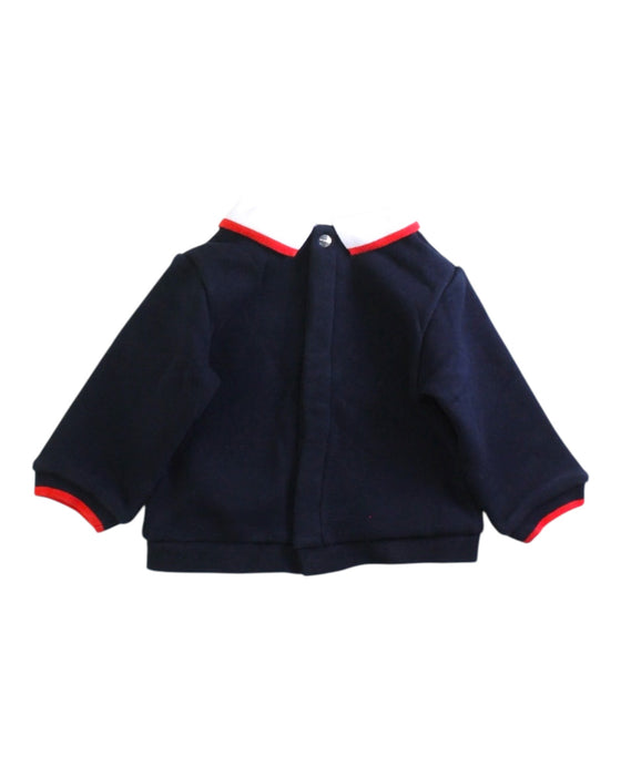 A Navy Long Sleeve Polos from Jacadi in size 12-18M for boy. (Back View)