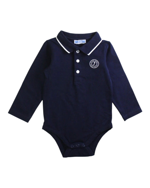 A Navy Long Sleeve Bodysuits from Jacadi in size 18-24M for boy. (Front View)