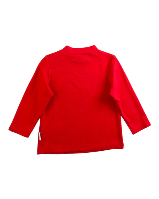 A Red Long Sleeve Tops from Mides in size 12-18M for neutral. (Back View)