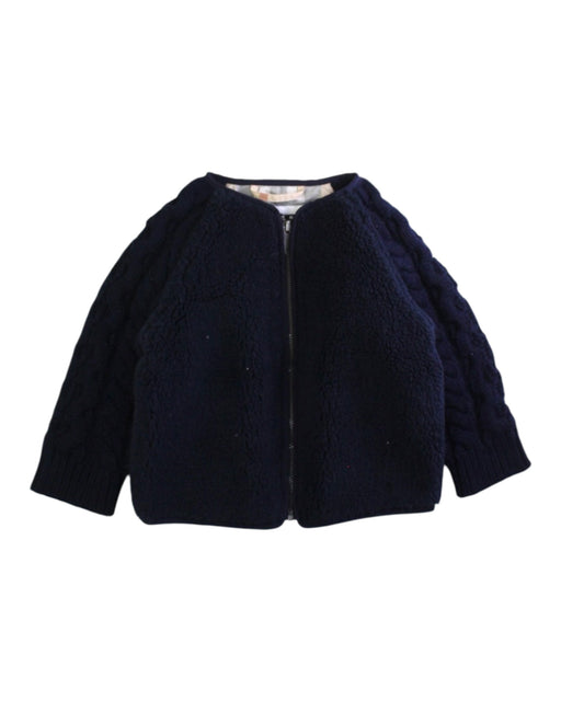 A Navy Lightweight Jackets from Burberry in size 6-12M for neutral. (Front View)