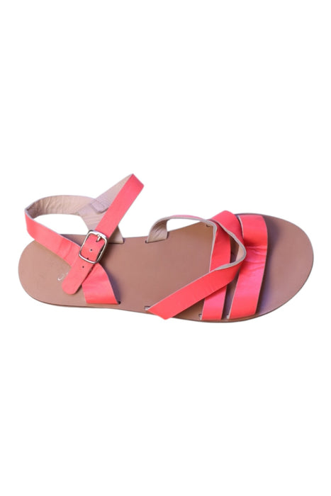 A Pink Sandals from Jacadi in size 11Y for girl. (Front View)