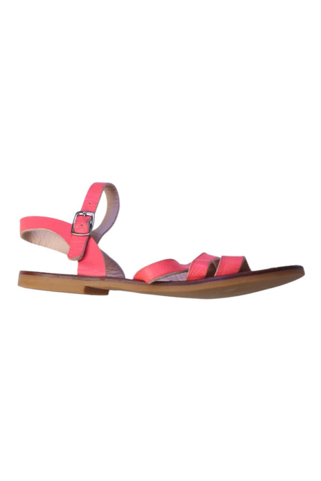 A Pink Sandals from Jacadi in size 5T for girl. (Front View)