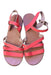 A Pink Sandals from Jacadi in size 5T for girl. (Back View)