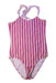 A Pink Swimsuits from Petit Bateau in size 10Y for girl. (Front View)