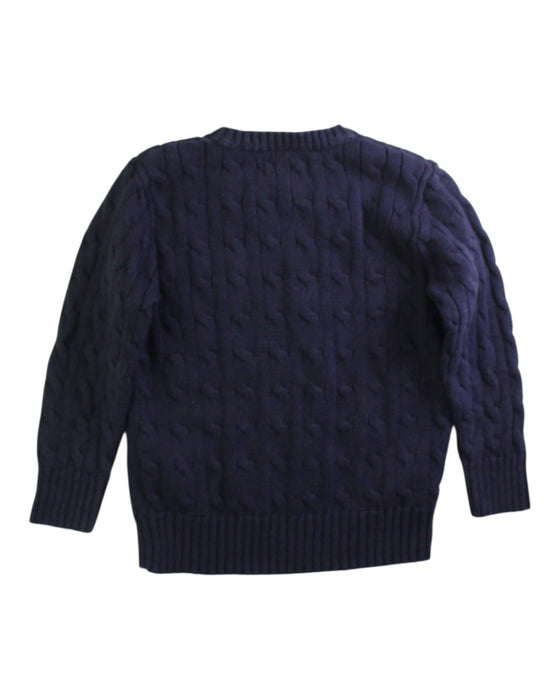 A Navy Knit Sweaters from Polo Ralph Lauren in size 6T for boy. (Back View)