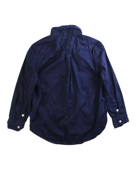 A Navy Long Sleeve Shirts from Ralph Lauren in size 4T for boy. (Back View)