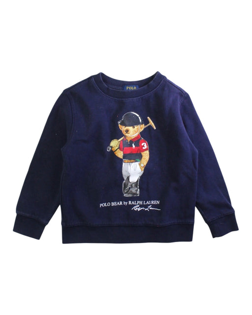 A Navy Crewneck Sweatshirts from Polo Ralph Lauren in size 4T for boy. (Front View)