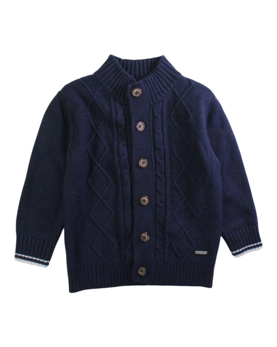 A Navy Cardigans from Chickeeduck in size 4T for boy. (Front View)