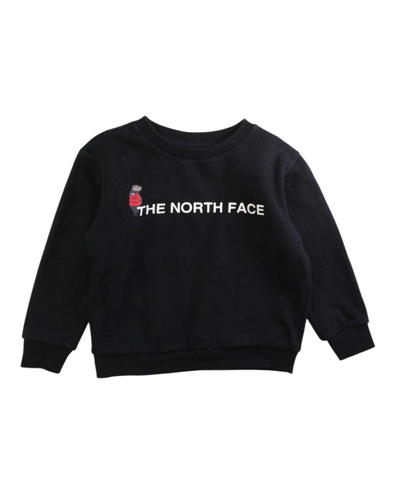 A Black Crewneck Sweatshirts from The North Face in size 4T for boy. (Front View)