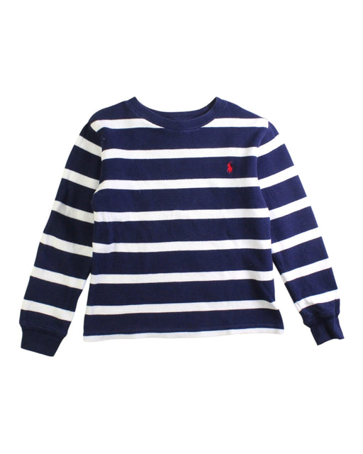 A Navy Long Sleeve Tops from Polo Ralph Lauren in size 5T for boy. (Front View)