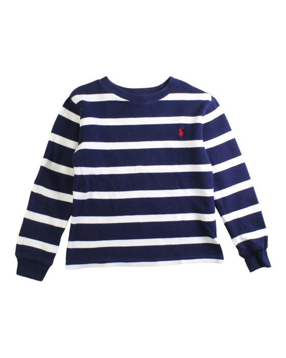 A Navy Long Sleeve Tops from Polo Ralph Lauren in size 5T for boy. (Front View)