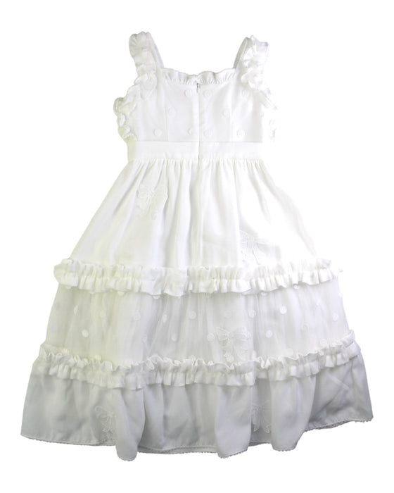 A White Sleeveless Dresses from Nicholas & Bears in size 6T for girl. (Back View)