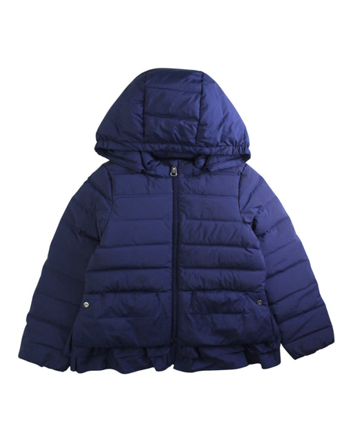 A Navy Puffer/Quilted Coats & Outerwear from Kingkow in size 6T for girl. (Front View)