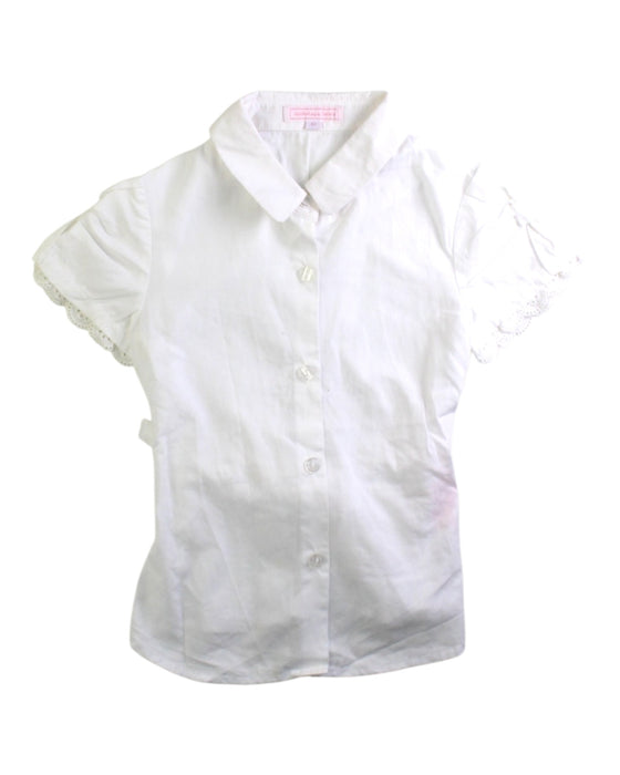 A White Short Sleeve Shirts from Nicholas & Bears in size 6T for girl. (Front View)