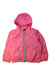 A Pink Lightweight Jackets from K-Way in size 4T for girl. (Front View)