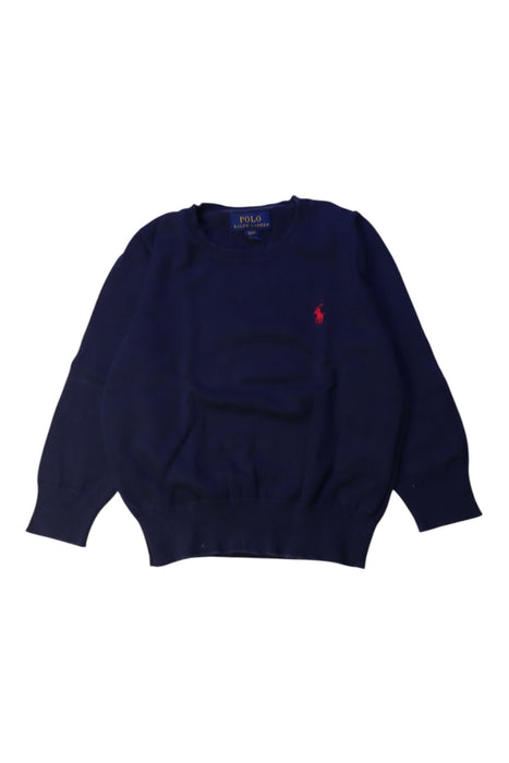 A Navy Knit Sweaters from Polo Ralph Lauren in size 3T for boy. (Front View)