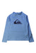 A Blue Rash Guards from Quiksilver in size 3T for neutral. (Front View)