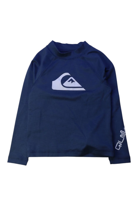 A Navy Rash Guards from Quiksilver in size 3T for boy. (Front View)