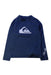 A Navy Rash Guards from Quiksilver in size 3T for boy. (Front View)