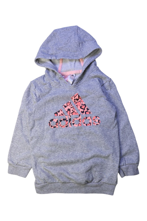 A Grey Hooded Sweatshirts from Adidas in size 18-24M for girl. (Front View)