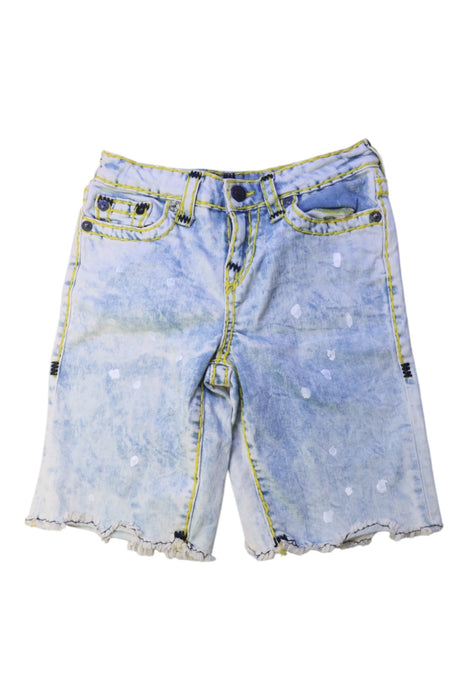 A Blue Shorts from True Religion in size 7Y for boy. (Front View)