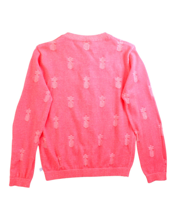 A Pink Cardigans from La Compagnie des Petits in size 6T for girl. (Back View)