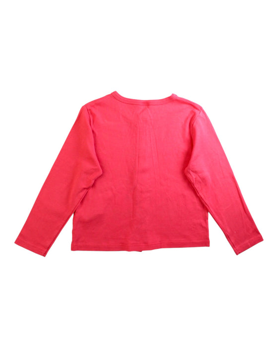 A Pink Cardigans from Petit Bateau in size 6T for girl. (Back View)