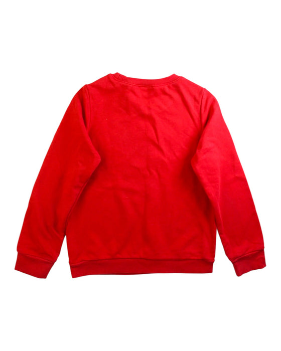 A Red Crewneck Sweatshirts from Momonittu in size 8Y for girl. (Back View)
