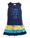 A Navy Sleeveless Dresses from La Compagnie des Petits in size 6T for girl. (Front View)